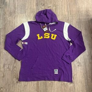 NWT Mitchell and Ness LSU Long Sleeve Thermal Lightweight Hoodie Size 2XL